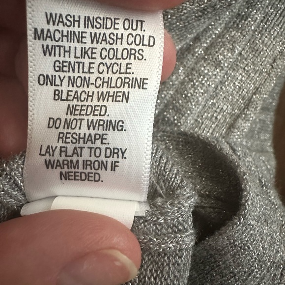 Croft & Barrow Silver Metallic Sweater. - Picture 7 of 7